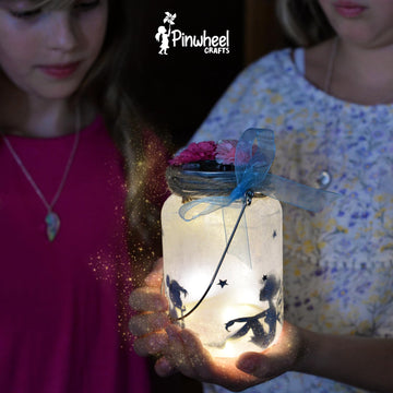 Pinwheel Crafts Holobrite Fairy Lantern Toy For Kids Ages 8-12 - Make Your Own Night Light - Fairy Jar Gift For Girls With Led Light - Arts And Crafts Kit For Kids