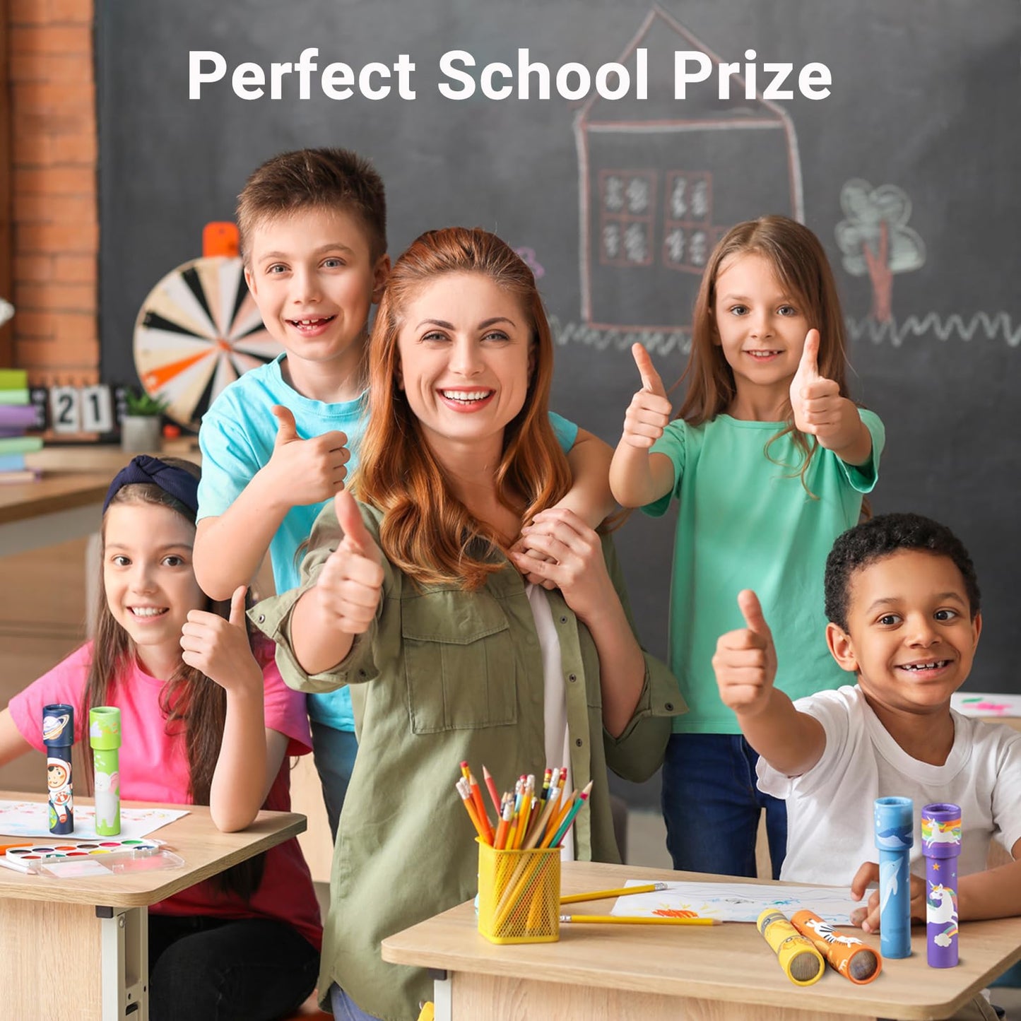 Ikeelo 12Pcs Classic Kaleidoscope - Return Gifts For Kids Birthday, Retro Educational Kaleidoscopes Toy, Party Favor, Gift Bag Filler, School Carnival Prize And Stocking Fillers