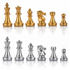 Quadpro Chess Pieces Only, Magnetic Plastic Chessman Set For Replacement Of Missing Pieces, Include Storage Bag (1.96” King - Small- Gold & Silver)