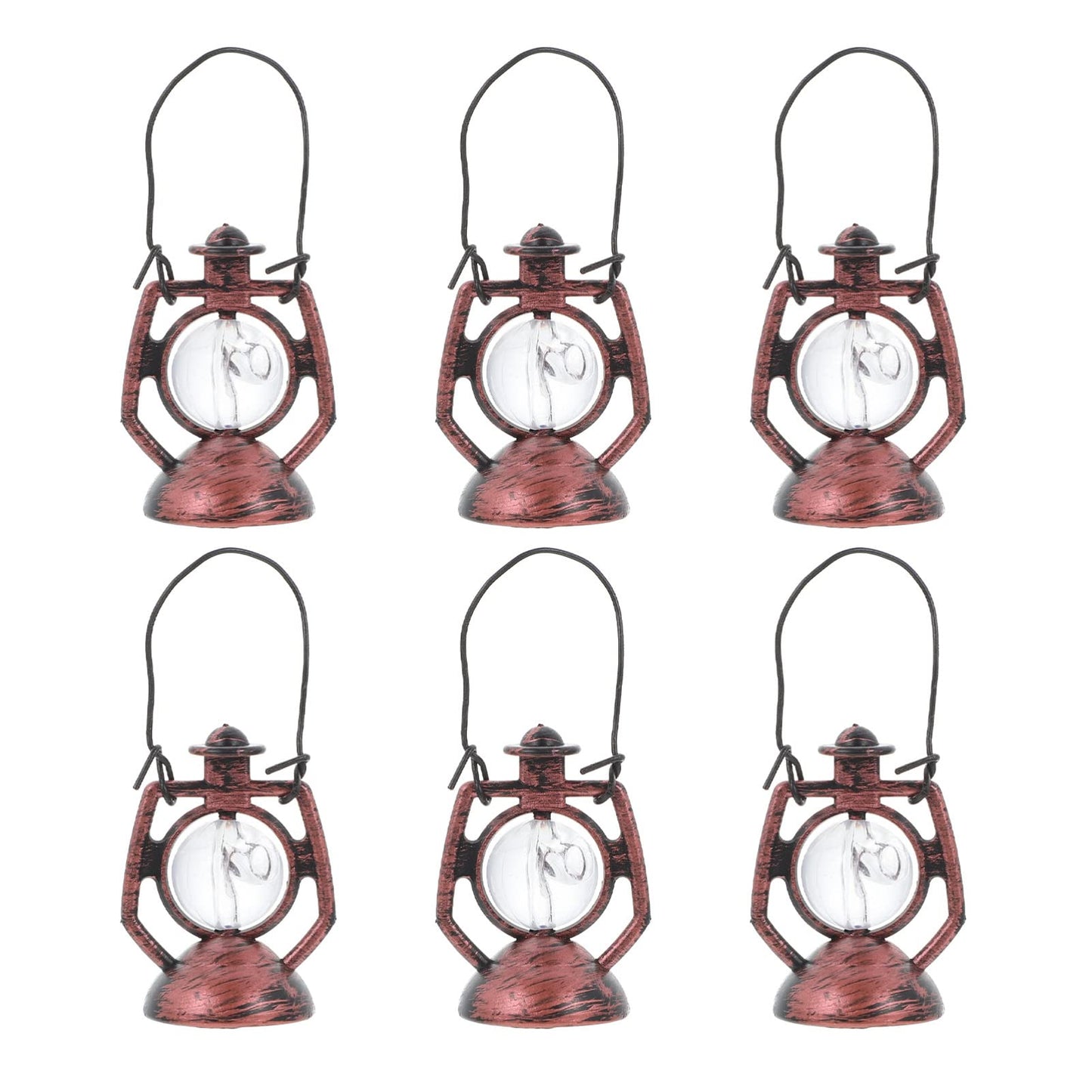 Toddmomy Mini Dollhouse Lantern 6Pcs Mini Kerosene Lamp Miniature Lantern Micro Landscape Ornament Mini Lantern For Dollhouse Ac