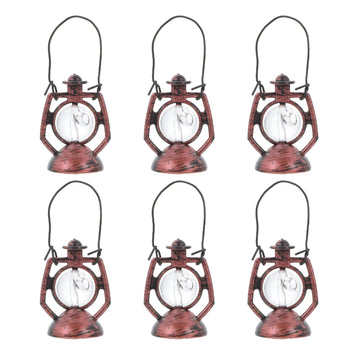Toddmomy Mini Dollhouse Lantern 6Pcs Mini Kerosene Lamp Miniature Lantern Micro Landscape Ornament Mini Lantern For Dollhouse Ac