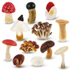 Deekin 12 Pcs Toys Mini Around World City Miniatures Buildings Mushroom Figurines Toys Polar Animal Wolf Realistic Themed Party Gifts (Mushroom)