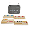uvcany Travel Rummy Cube Set - 106 Wooden Game Tiles with 4 Racks, Portable Case, Classic Family Board Game, White/Brown/Yellow