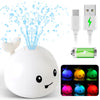 2024 Upgraded Baby Bath Toys, Rechargeable Light Up Bath Toys For Kids 1-3 Babies 6-12 12-18 Months, Whale Sprinkler Spray Water