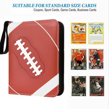 900 Pockets Trading Card Binder, Football Card Binder Album, Rugby Card Collector Album, Pu Leather Card Collector Folder For Mt