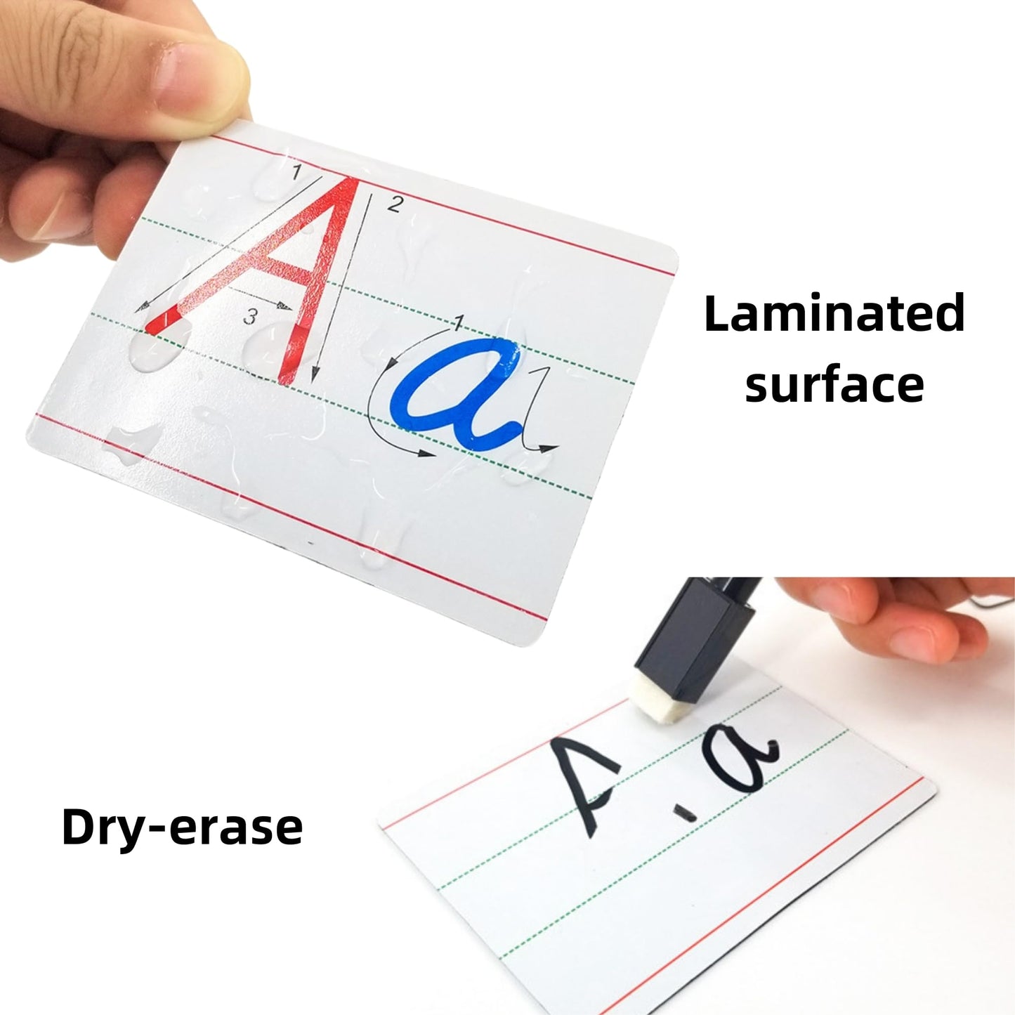 Magnetic Alphabet Flash Cards For Kids,Dry Erase Letter Tracing For Handwriting Practice,A Set Of 28 Letter Flashcards Uppercase