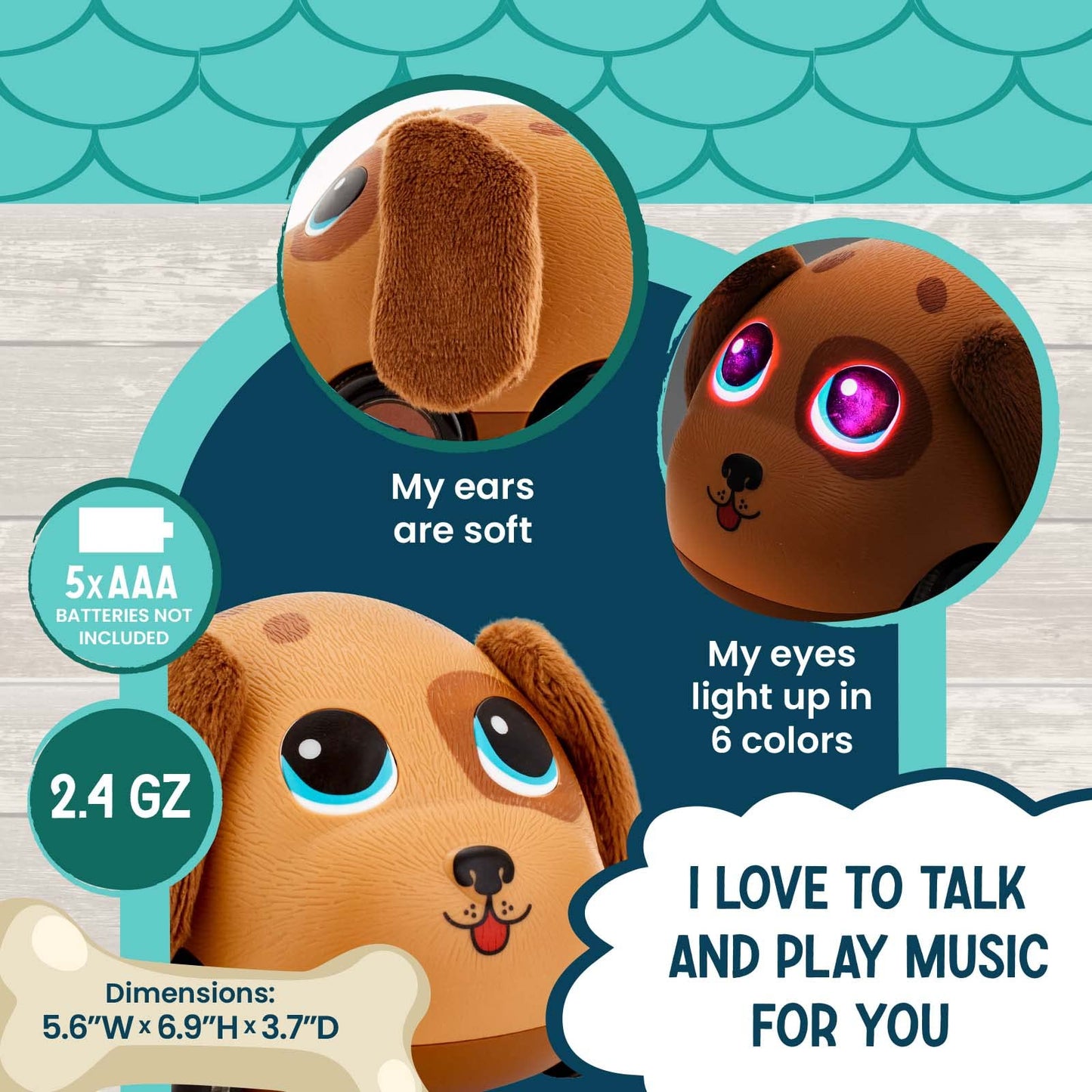 Flybar Poko Petz, Remote Control Car For Toddlers Dog Toys - 2.4Gh For Boys And Girls, Light Up Toddler Toys, Singing, Talking Toys, Preschool Toys, Best Birthday, Toddler Gifts For Ages 3 And Up