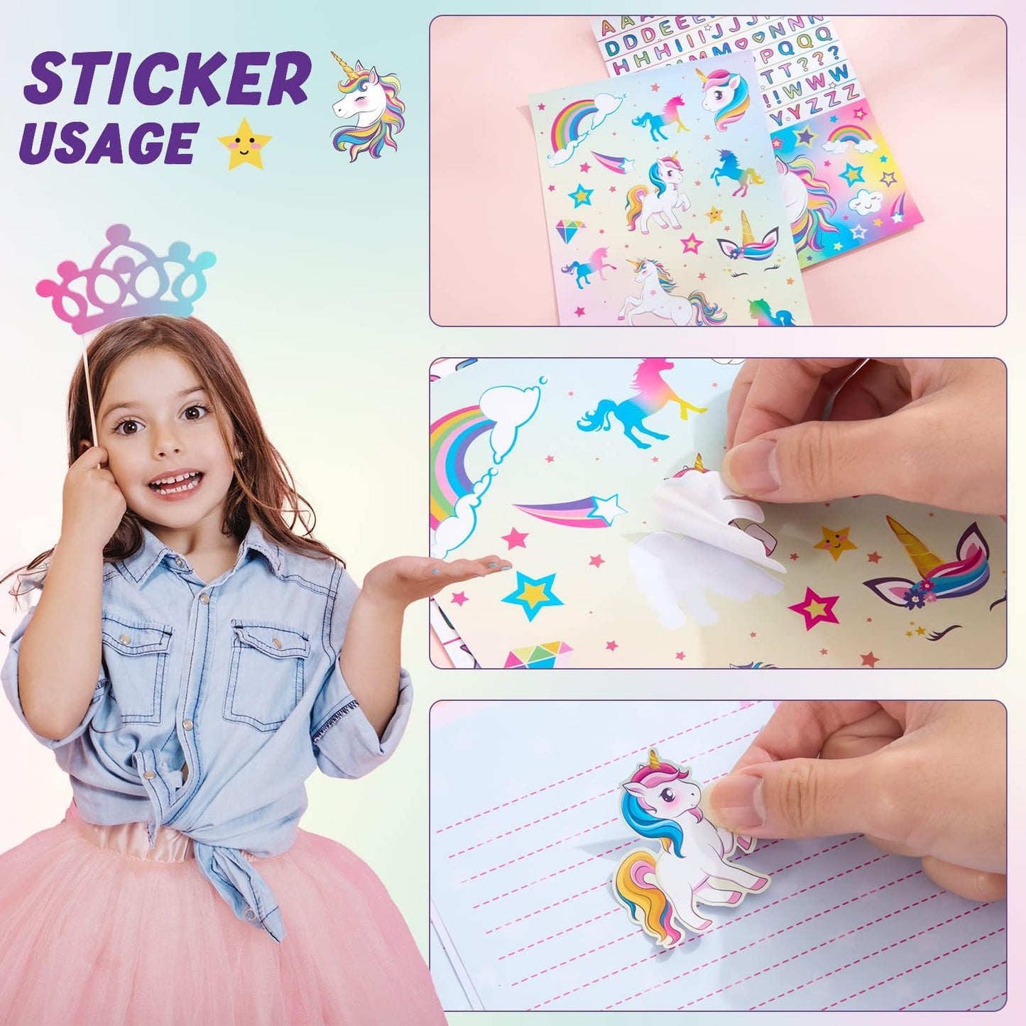 Pink Girls Stationery Set - 69 Pcs Letter Writing Paper Kit For Girls Kids Children Gifts For Girls Stationery Writing Sheets With Envelopes Greeting Cards Stickers Ballpoint Pen