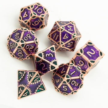 UDIXI Metal Dice Set D&D, 7PCS Metal DND Dice Steampunk Gear Dice for Dungeons and Dragons Role Playing Games and Other Tabletop