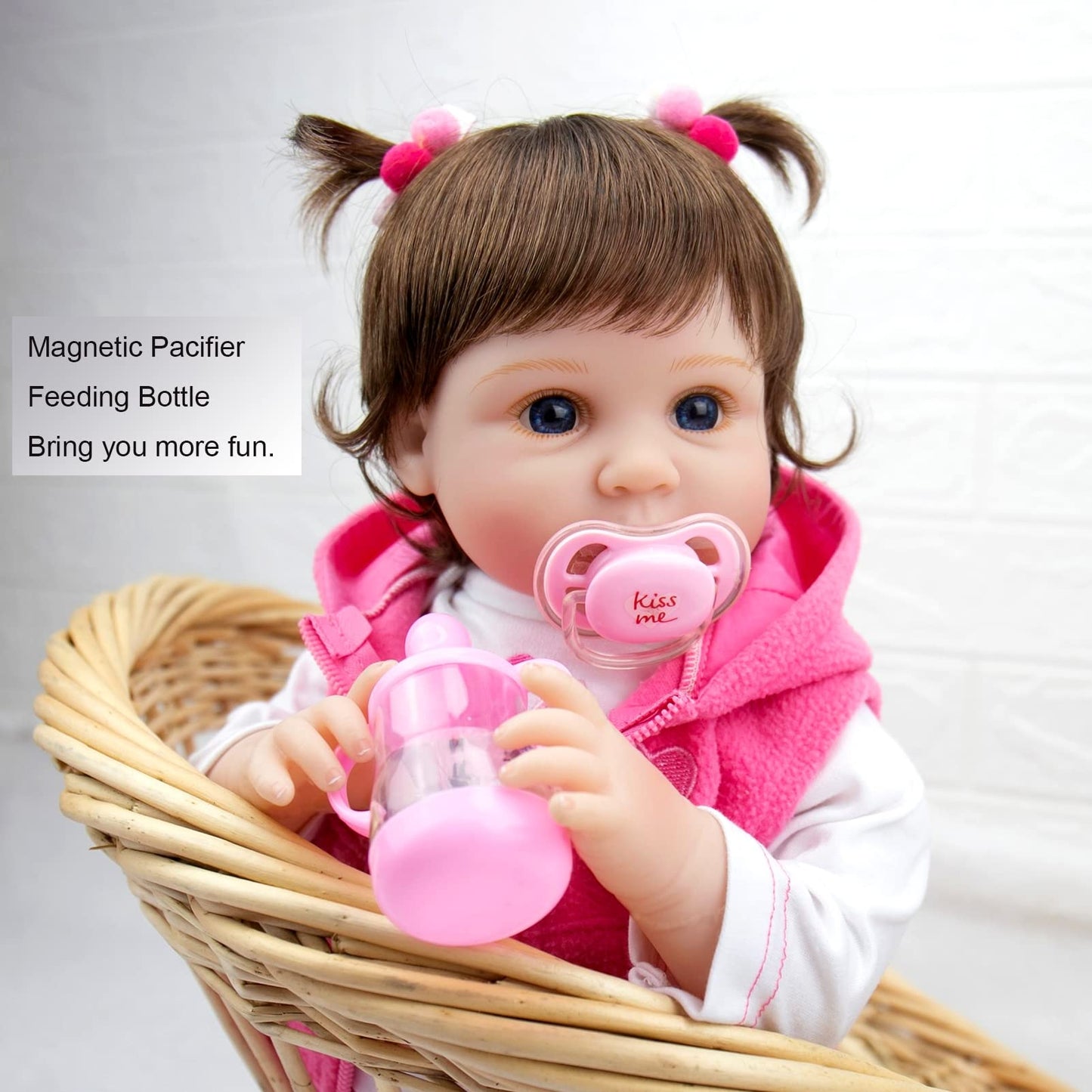 Milidool Reborn Baby Dolls, Realistic Newborn Dolls, 22 Inch Lifelike Weighted Soft Body Baby Doll