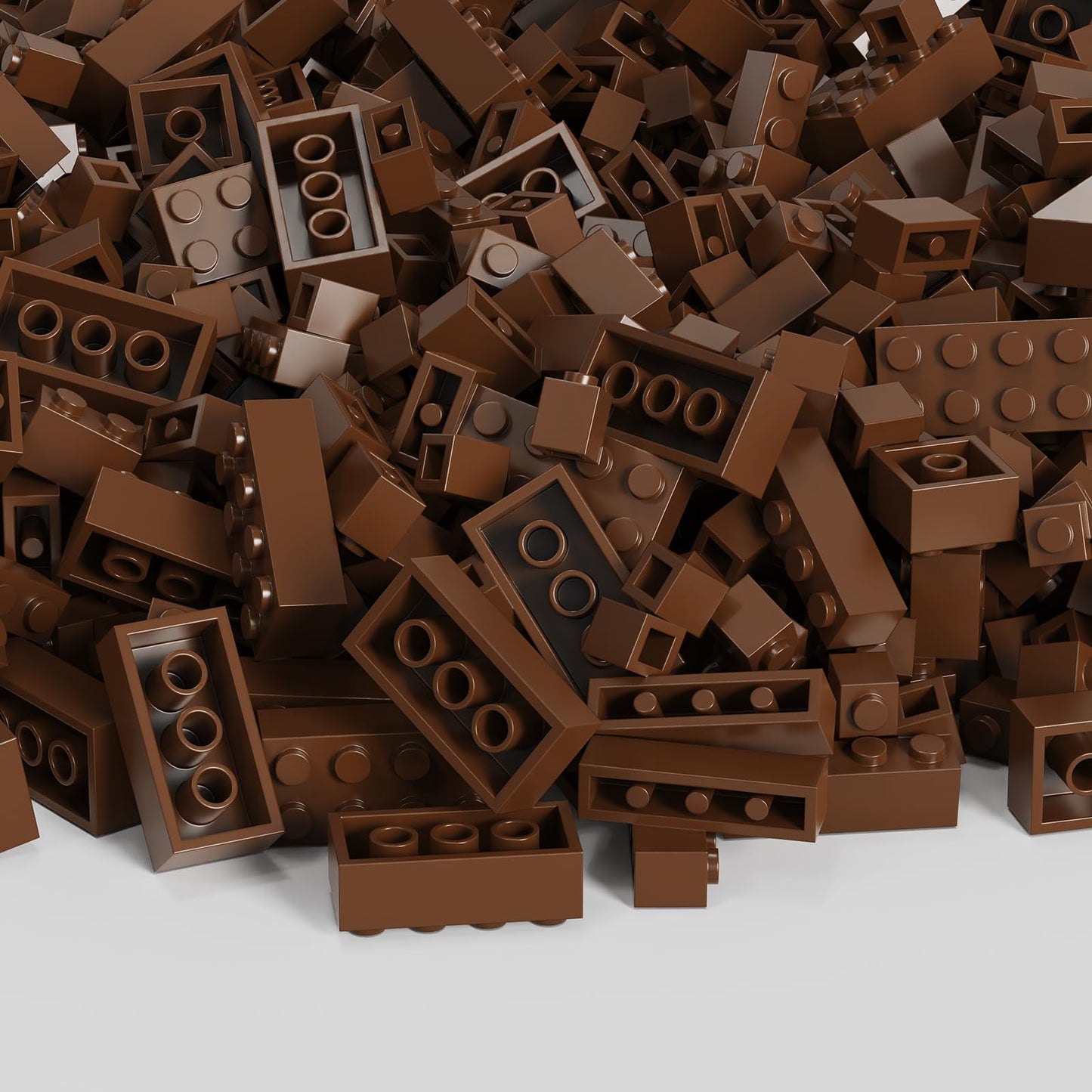 Webrick 300 Pcs Classic Building Bricks, Brown Bulk Bricks,Compatible With Major Brands Parts And Pieces, Creative Building Bloc