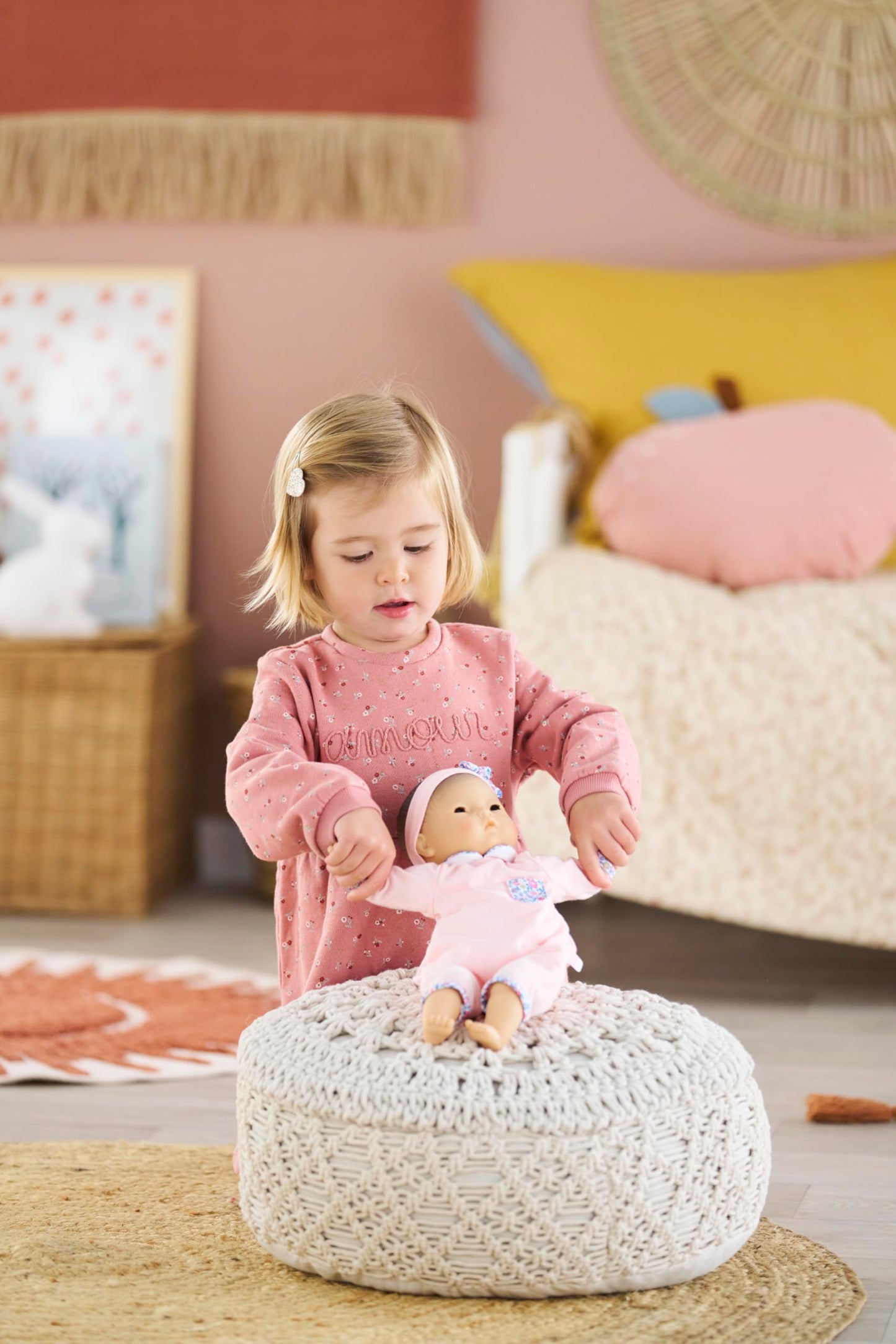 Corolle Bébé Calin Mila 12 Soft-Body Baby Doll - Pink, Sleeping Eyes, Vanilla-Scented, for Kids 18 Months and Up