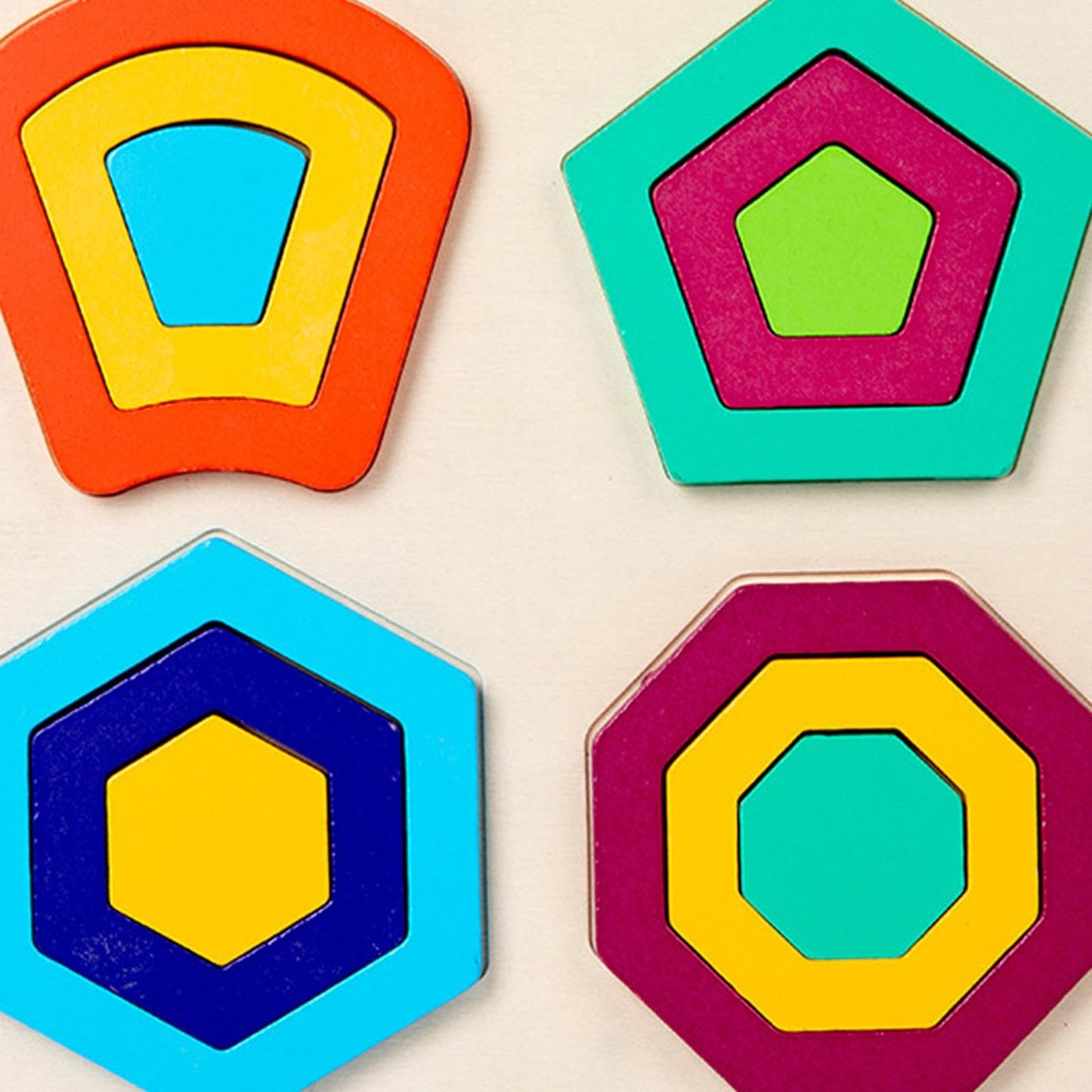 Atorse Montessori Toy Wooden Shape Peg Puzzles Kids Valentines Gifts For 3 4 5 Kids Style C|Baby | Toys For Baby | Developmental