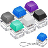 Taiyin 6 Pcs Keyboard Fidget Toy Fidget Clicker Keyboard Keychain Decompression Toys Button Stress Relief Gifts for mature-themed to Relief Stress Pass The Time(Simple Colors)