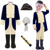 Yunsuelo George Washington Costume For Boys, Kids George Washington Costume With Wig Halloween Alexander Hamilton Colonial Costu