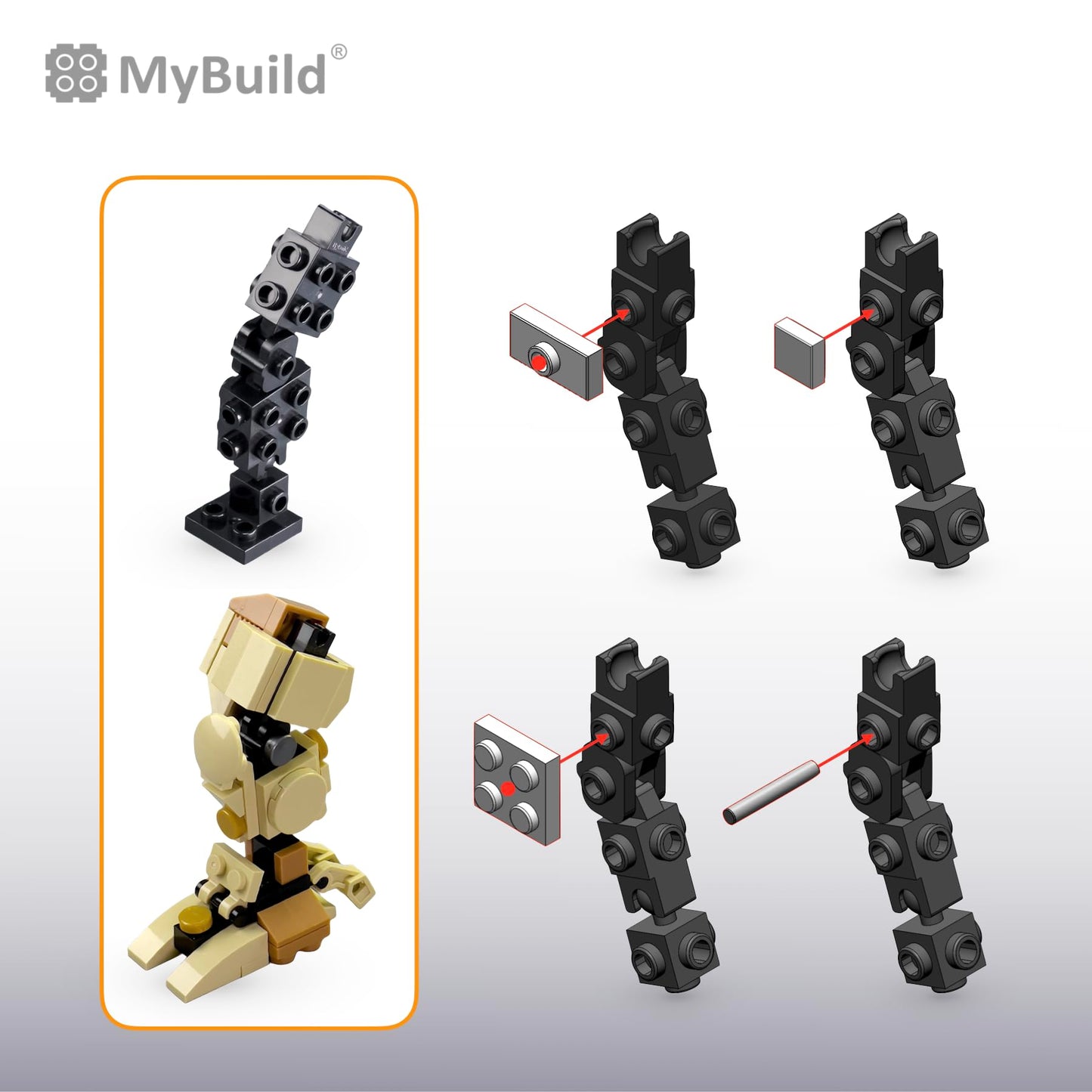 Mybuild Mecha Frame Pack Mf5 - Build And Customize Your Own Mech With Ease, Recommended For Aged 10+
