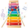MCPINKY Xylophone for Kids - Educational Wooden Musical Toy with Mallets, Multi-Color, Medium Size, Perfect for Toddlers 1-3