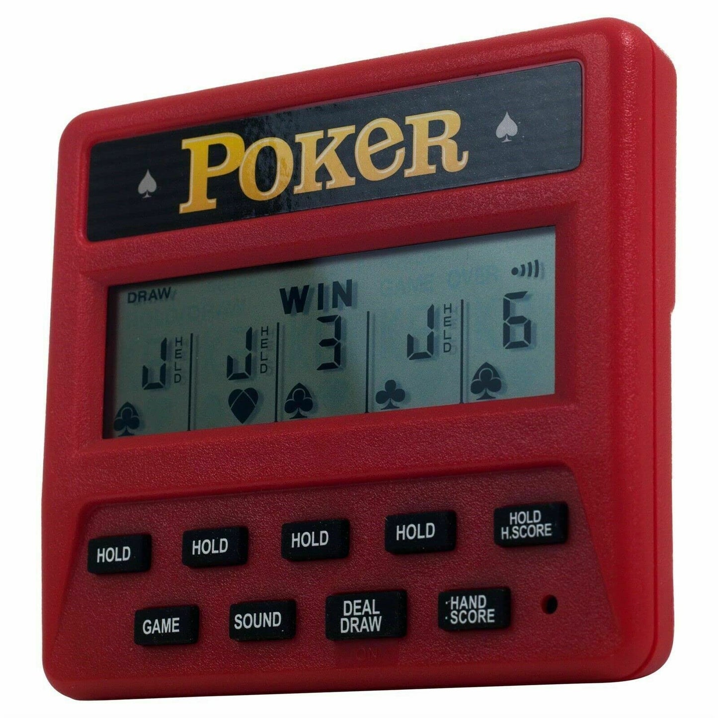 SD Life Electronic Hand Held 5 in 1 Battery Operated Poker Game 1 AAA Easy Fun Gift Holiday-New