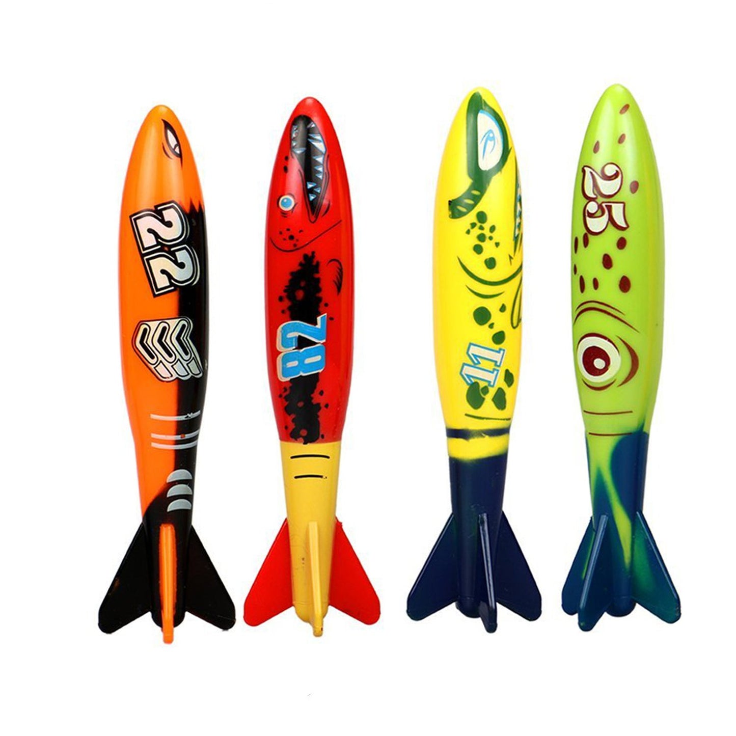 Fayoo 23 Pack Underwater Swimming/Diving Pool Toys Diving Rings(4 Pcs), Toypedo Bandits(4 Pcs), Diving Sticks(3 Pcs) With Under Water Treasures (12 Pcs) Gift Set Bundle