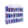 Kislane Double Sided Toy Car Storage Case For 48 Toy Cars, Matchbox Cars, Mini Toys, Small Dolls, Portable Transparent Storage C