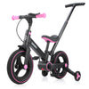 EOOWOY Balance Bike with Push Handle for Kids 1-3 Years, 6 in 1 Foldable Push Bike with Training Wheels & Pedals, Balance Bike f