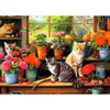 500 Piece Puzzle For Adults-Cats And Flowers | Recycled Cardboar Jigsaw Puzzles 500 Pieces | Challenging Family Activity Great G