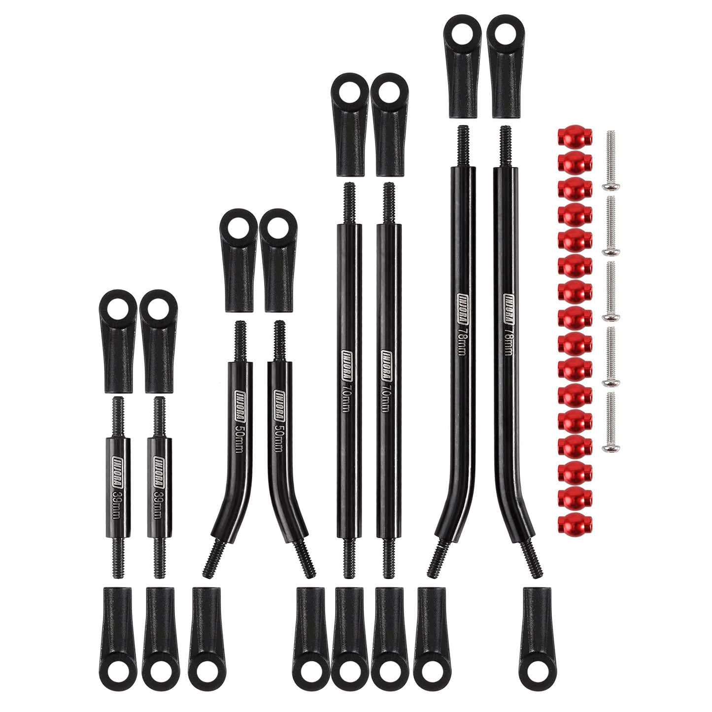 INJORA High Clearance 4 Links Set Stainless Steel linkage kit for Axial SCX24 Gladiator Dodge Power Wagon 1/24 RC Crawler Upgrad