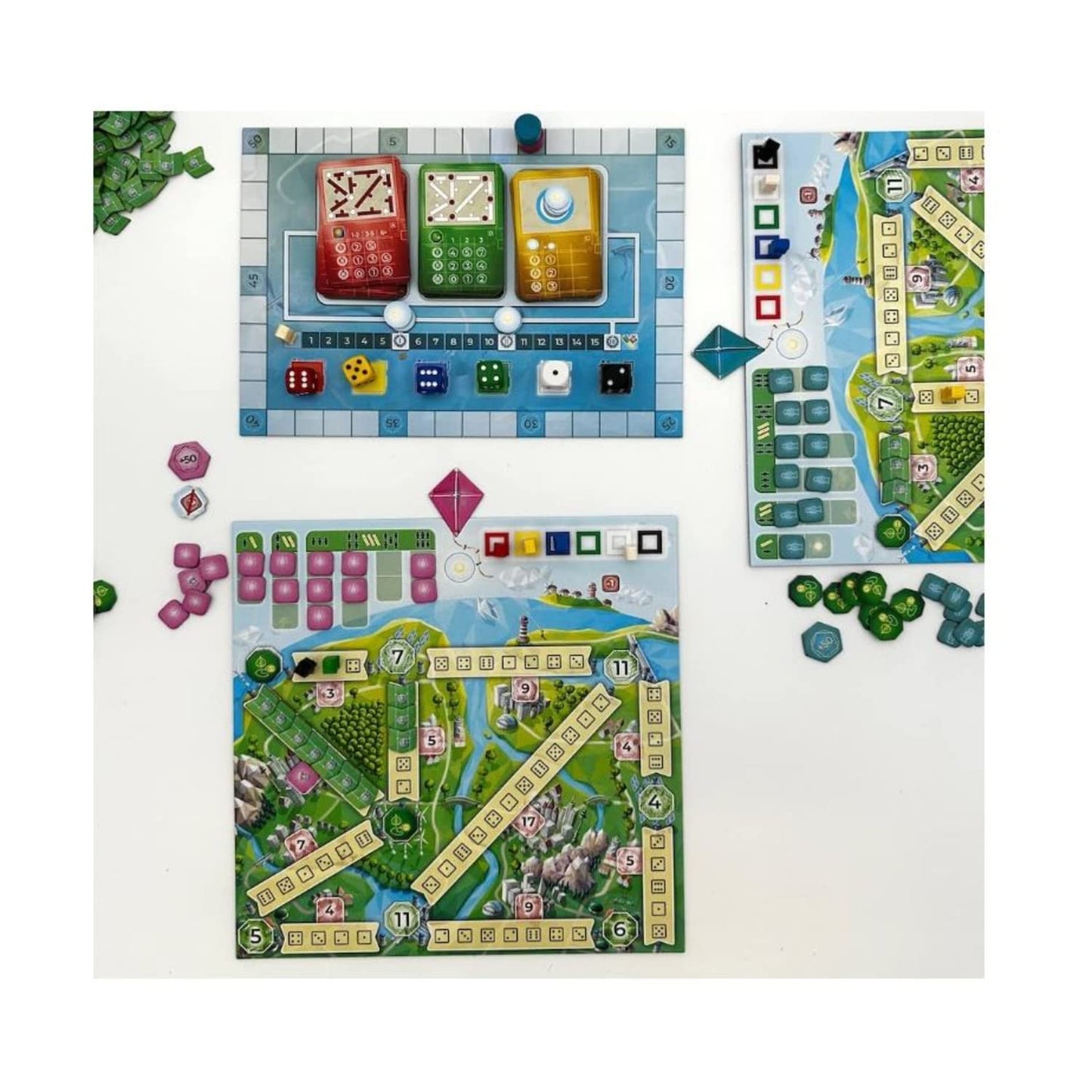 Queen Games Powerline Dice Strategy Board Game, 1-6 Players