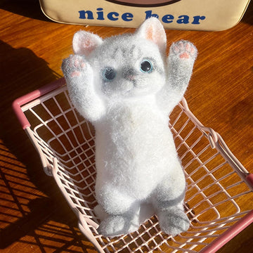 Big Taba Squishy Cat, Fluffy Sticky Soft Realistic Cat,Stress Relieving Cute Large Cat Toys for Family or Friends (Tabby Cat)