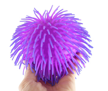 Set Of 3 - 6'' Puffer Balls - Sensory Fidget And Soft Hairy Stress Balls - Ot Autism Spd (Random Colors)