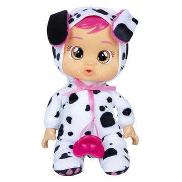 Cry Babies Tiny Cuddles Dotty - 9 Multicolor Baby Doll with Real Tears, Black and White, Perfect for Young Children