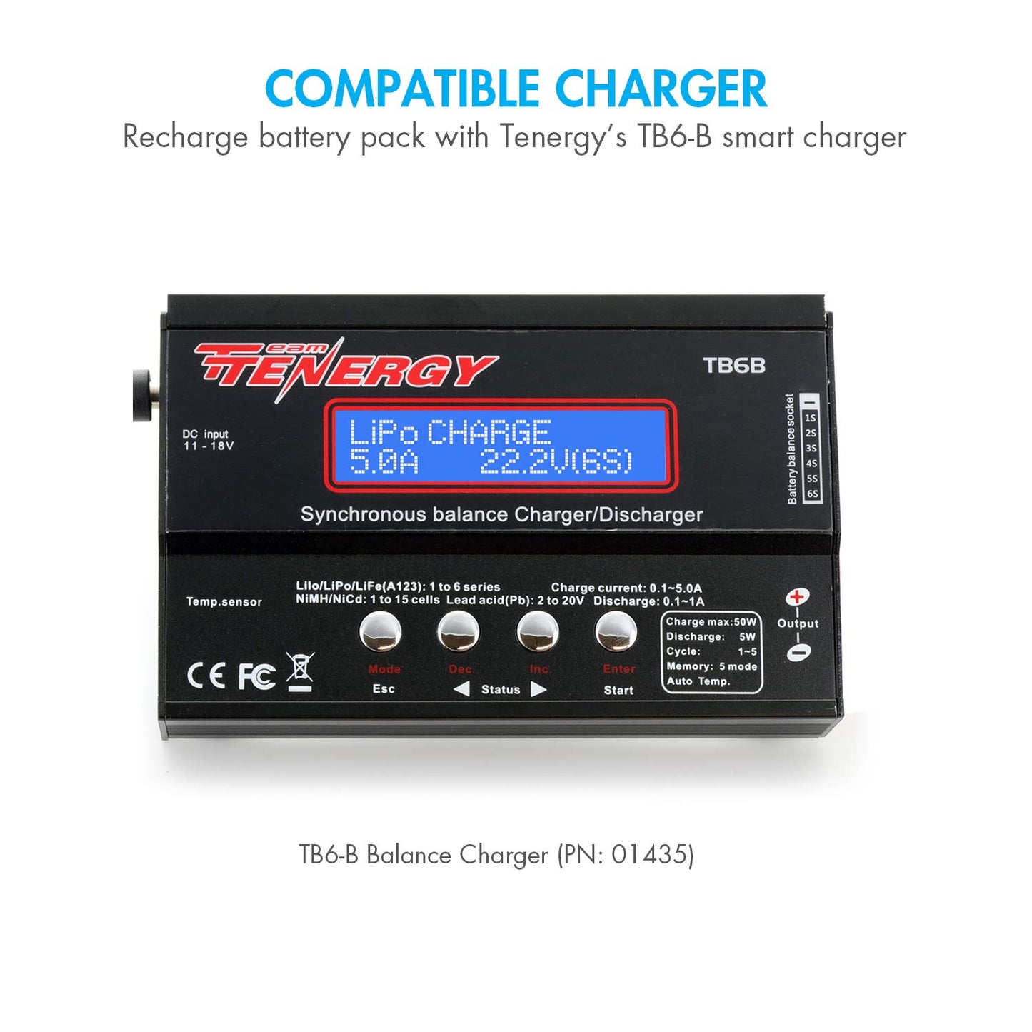 Tenergy 6V 1600mAh Rechargeable Side by Side Hump Battery Pack, NiMH Receiver Battery Pack with Hitec Connector for RC Trucks, R