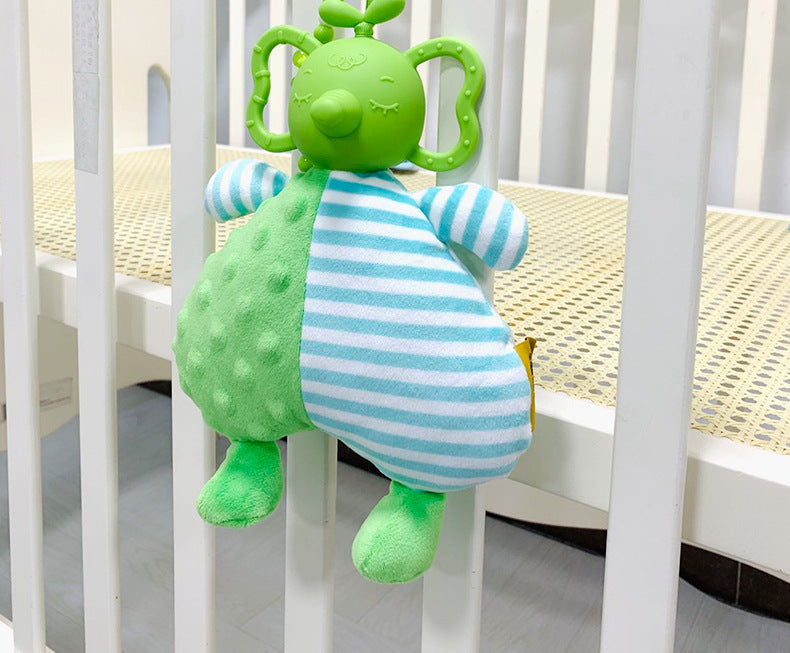 2 In 1 Baby Rattles & Plush Rings, Newborn Teething Toys For 0-3-6-12 Months,Infant Chew Toys,Baby Montessori Toy Plush Animal G