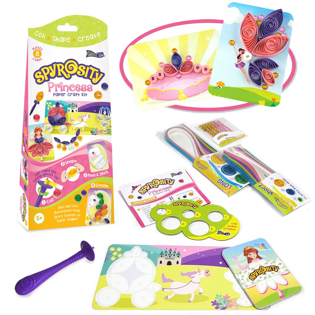 Quill On Spyrosity Beautiful Princess Theme Pack For Fun Quilling Activity Quick & Easy Arts And Crafts Kit Creative Toy For G