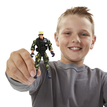 Liberty Imports 12 Pack: US Military Toy Soldiers Playset Army Men Action Figures with Realistic Gear Combat Accessories for Kids Pretend Battle Play