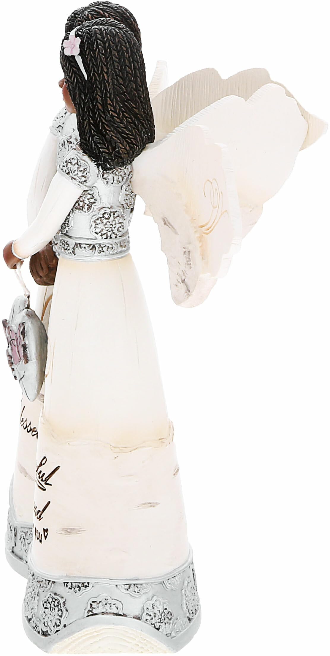 Pavilion - Wonderful Friend - 5.5' Double Ebony Angel Figurine Religious Best Friend Bestie Bff God Jesus Lover Christian Christ Gift Present