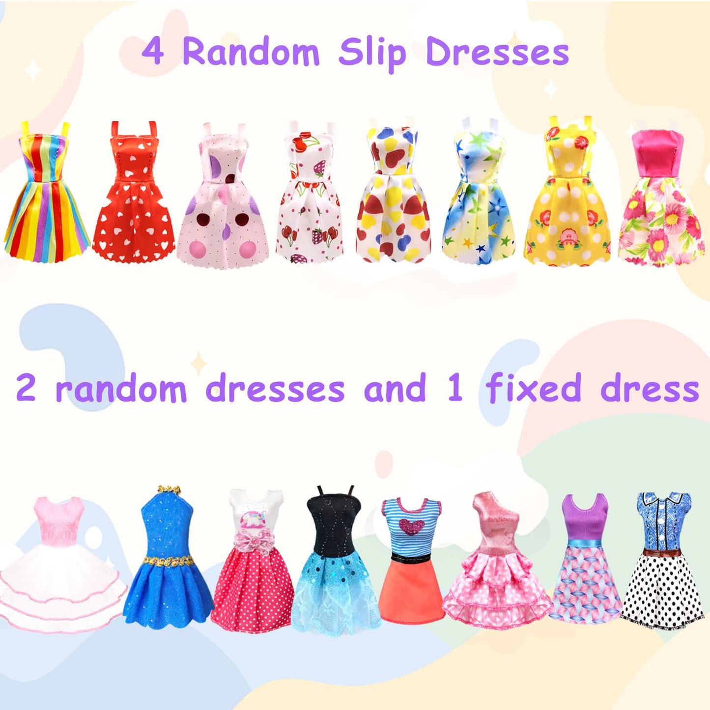 Bnuzeiyi 75Pcs Doll Clothes And Accessories With Doll Closet For 11.5 Inch Doll - Fashion Design Doll Set Including Wedding Dress Fashion Dresses Outfits Tops And Pants Hangers Bags For Girls