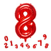 Meiduoco 1Pc Red 8 Number Balloon, 32 Inches, Foil, Self Sealing, Aluminum, Birthday Decoration Supplies