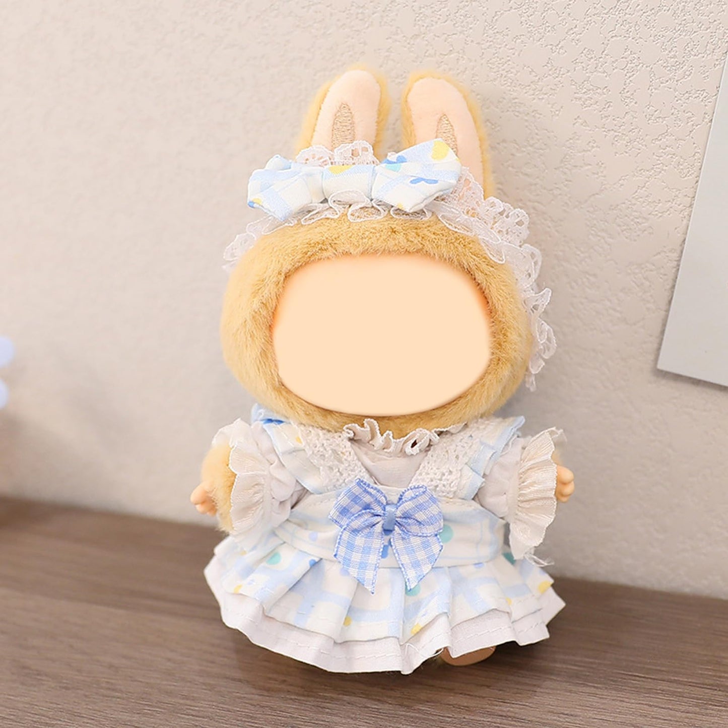 QIUTIMIY Clothes for Doll 17cm Doll Clothes 2-Piece-Set Doll Clothes enhanced Doll Outfit with Accessories-Birthday Blue Hairband+Dress(NO Doll Included)