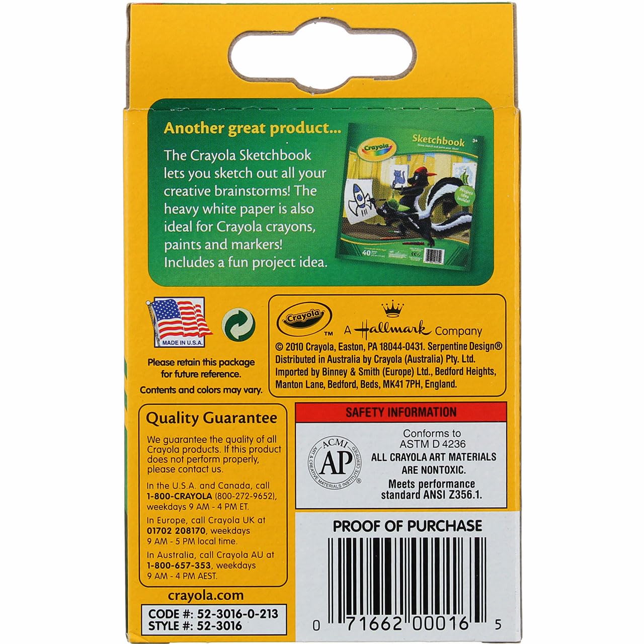 Crayola Classic Color Pack Crayons 16 ea (Pack of 24)