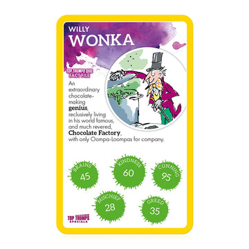Top Trumps Roald Dahl Vol.1 Specials Card Game Play with gloriumptious Characters from Matilda The BFG Charlie and The Chocolate Factory and Willy Wonka Gifts for Boys and Girls Aged 6 Plus