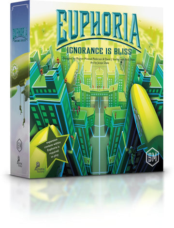 Stonemaier Games: Euphoria: Ignorance is Bliss Expansion | Add to Euphoria: Build a Better Dystopia (Base Game) | New Solo Mode,