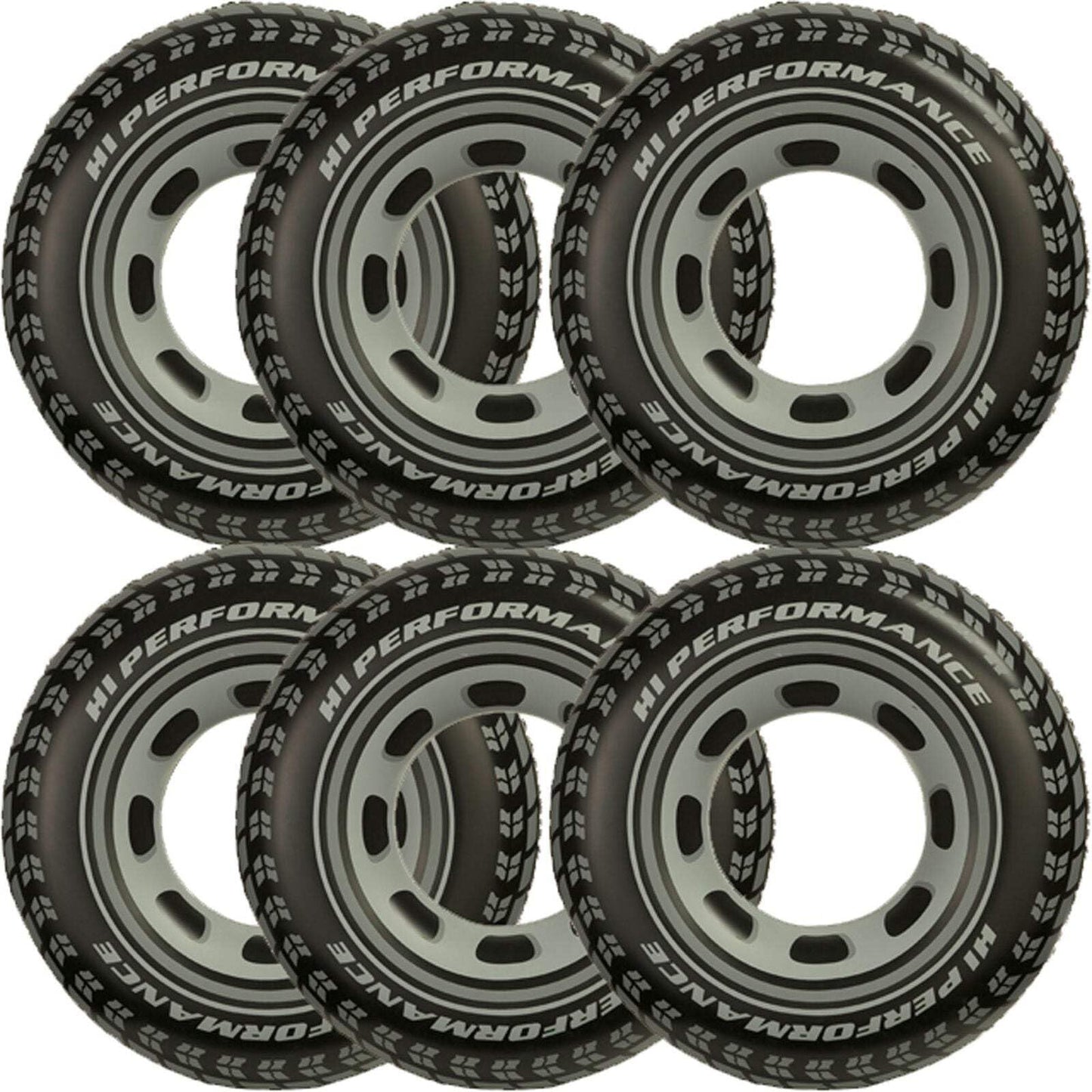 Intex Inflatable 36' Giant Tire Tubes For Swimming Pool/Lake/Ocean (6 Pack)