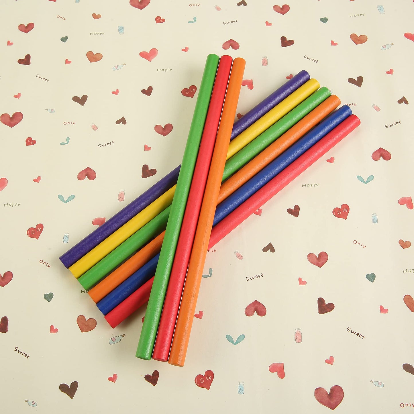 60 Pcs Rhythm Sticks For Kids Bulk, Wood Music Lummi Sticks, 6 Colors