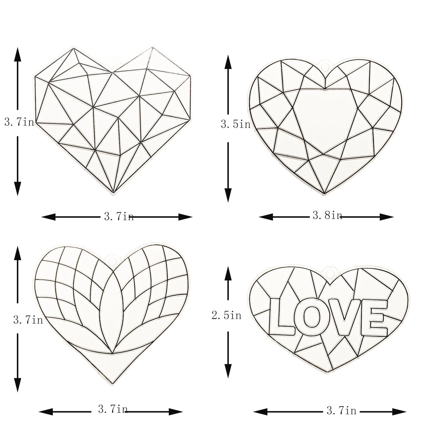 Ayhuhra 28 Sets Valentines Day Suncatcher Craft Kit DIY Window Paint Art Suncatchers Craft Kits Heart Sun Catchers for Valentin