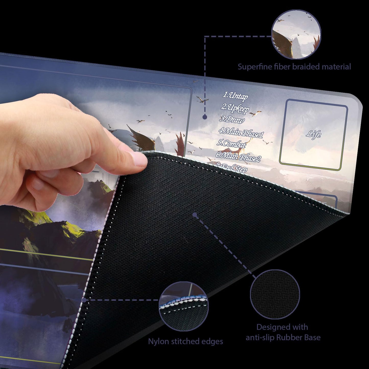 Extalas Experience Top-Tier Quality With Our Mtg Playmat - Perfect For Magic: The Gathering And Lord Of The Rings Fans, Complete