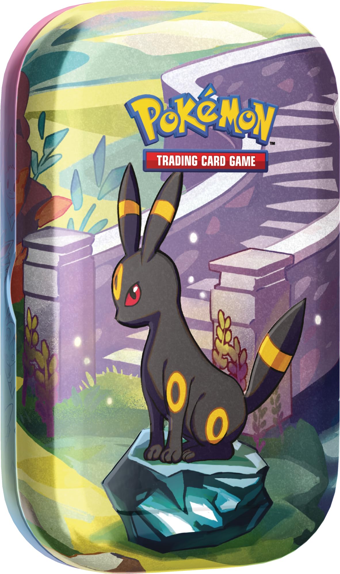 Pok  mon TCG: Scarlet & Violet-Prismatic Evolutions Mini Tin - Umbreon (2 Booster Packs & 1 Coin)