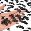 Ozio Halloween Decorations, 200 Pcs Mini Plastic Spiders Bats For Creepy Scary Prank Toys Plastic Insect Toys Halloween Miniatur