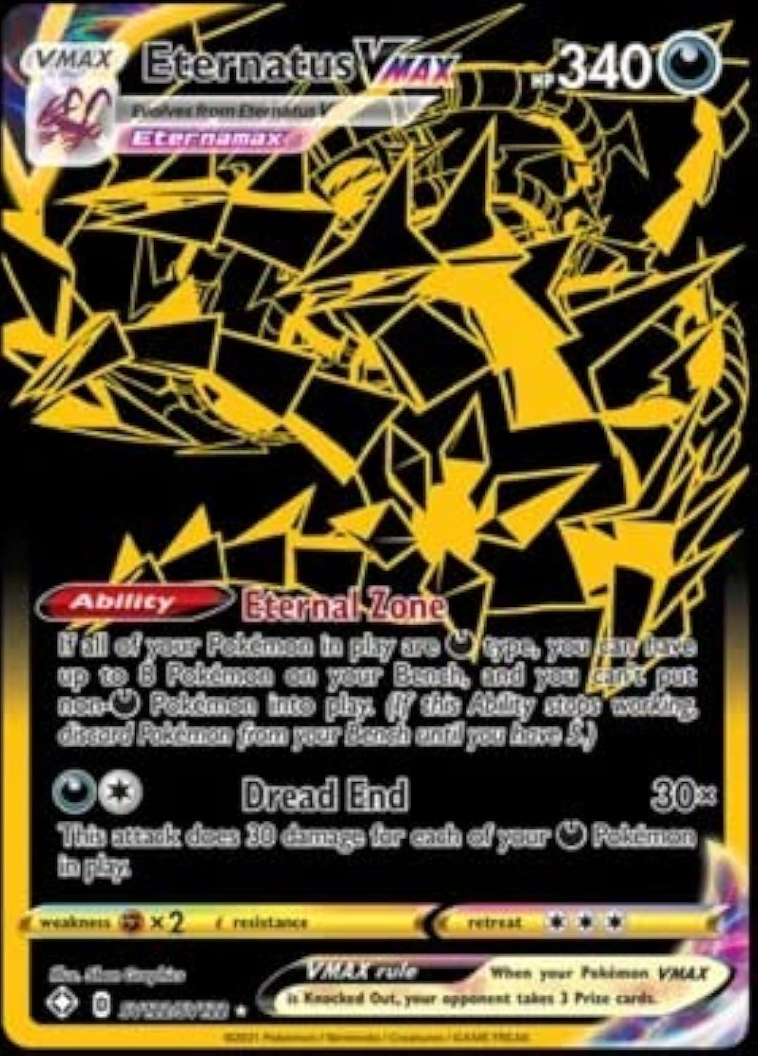 Pokemon - Eternatus Vmax Sv122/Sv122 - Shining Fates - Shiny Vault - Card