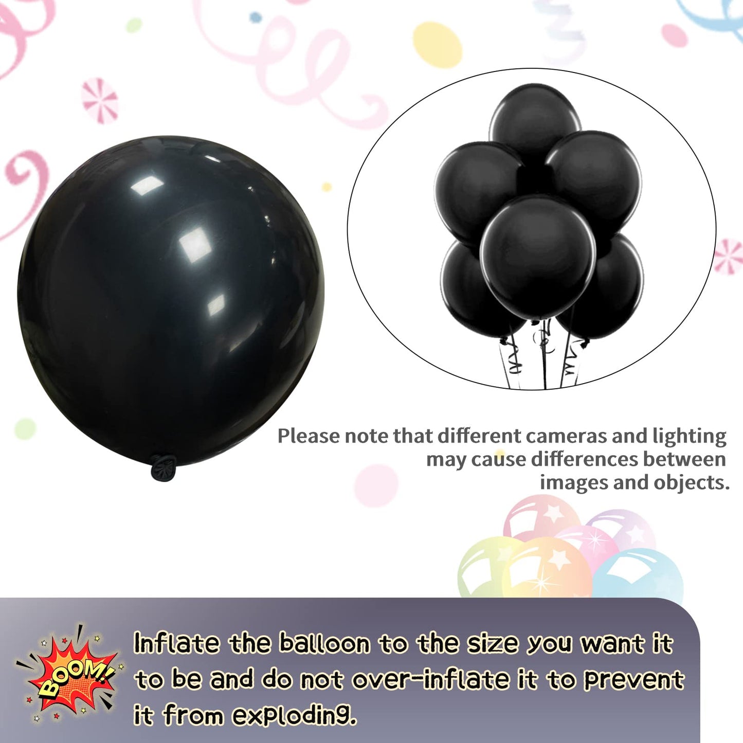 Kawkalsh Black Balloon Arch Kit 111Pcs 18 12 5 Inch Latex Party Balloons Garland For Birthday Baby Shower Wedding Engagement Ann